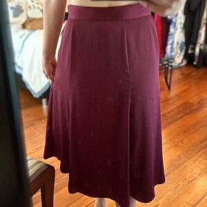 NWT Wine colored Tahari satin skirt